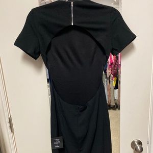 Black backless dress